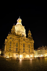 Night view on Dresden Frauenkirche (Church of Our Lady), Germany