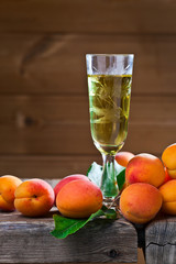 Sweet wine and ripe apricots