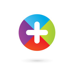 Obraz premium Medical logo icon design template with cross and plus