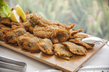 Appetizer, breaded fish
