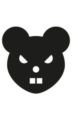 Maus Kopf Frontal Böse