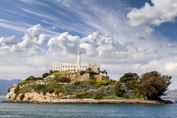 Alcatraz Island in San Francisco, USA. - obrazy, fototapety, plakaty