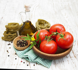 Ingredients for Italian pasta