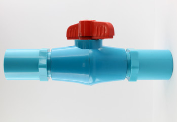 PVC ball valve and fittings.