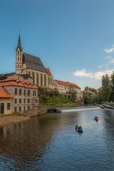 Fototapeta premium Cesky Krumlov Church and River