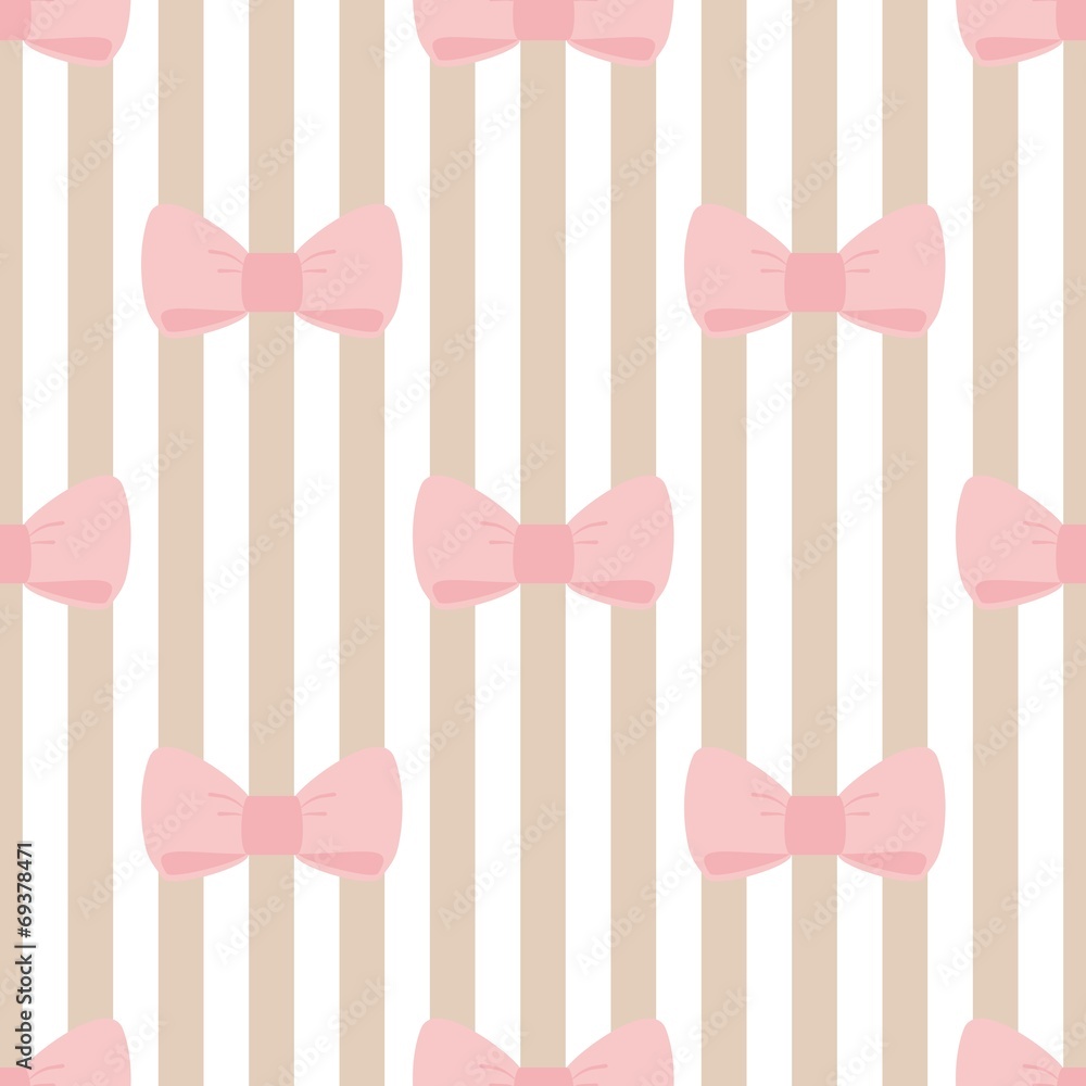 Poster tile vector pattern with strips and bows