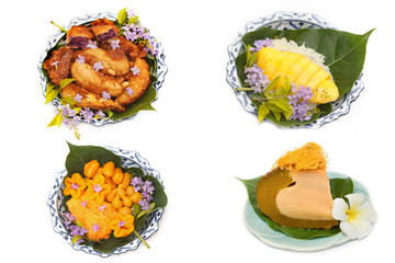 Variety of thai dessert