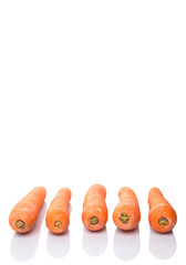 Carrot over white background