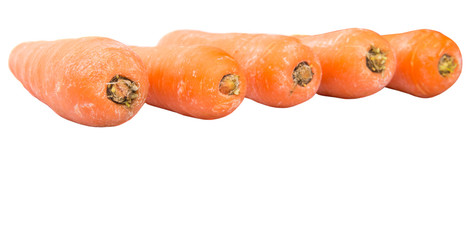 Carrot over white background
