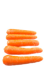 Carrot over white background
