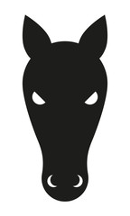 Pferd Kopf Frontal Böse