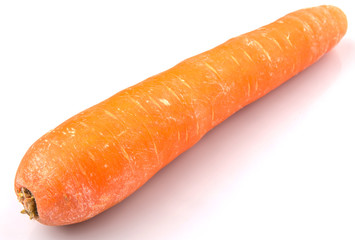 Carrot over white background