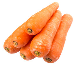 Carrot over white background