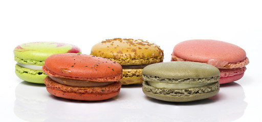 Macaroons on White background