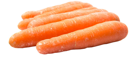 Carrot over white background