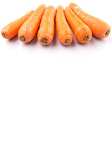 Carrot over white background