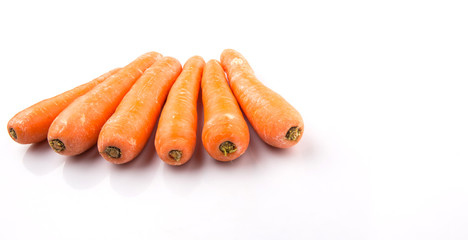 Carrot over white background