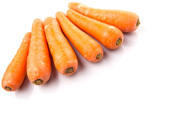 Carrot over white background