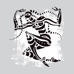 African dancer. Ethnic Vector illustration.