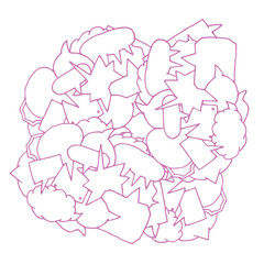 Big group of speech bubbles bunched together