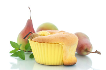 Naklejka na ściany i meble muffins with pear