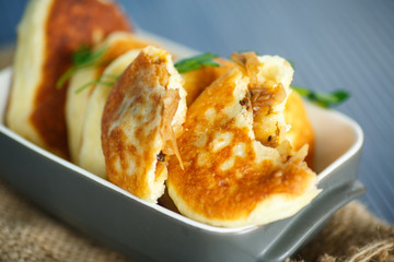 pies fried with cabbage