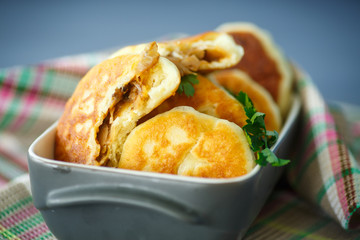 pies fried with cabbage