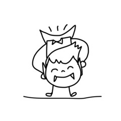 hand drawing cartoon funny halloween