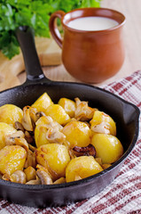 Potatoes with mushrooms