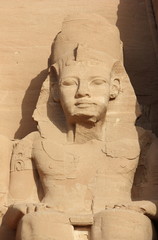 Detail Temple of Rameses II. Abu Simbel, Egypt.