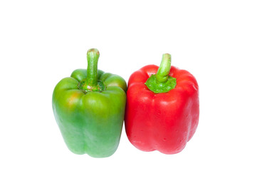 Bell peppers isolated with clipping path