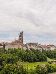 Fototapeta na wymiar Freiburg, Altstadt, Fribourg, historische Kathedrale, Schweiz