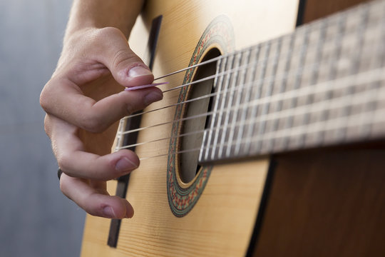 man playing guitar