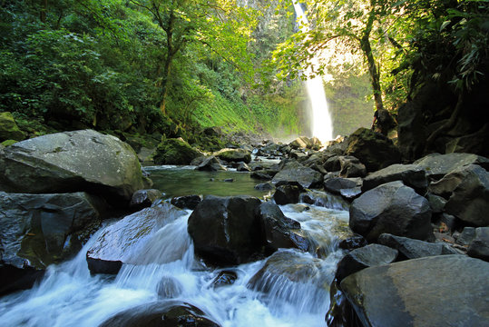Rapids at La Fortuna Waterfall, Alajuela Province, Costa Rica