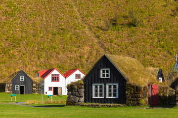 Fototapeta na wymiar A village Skougar. Iceland