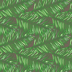 Seamless floral vector pattern inspired by leaves of tropical