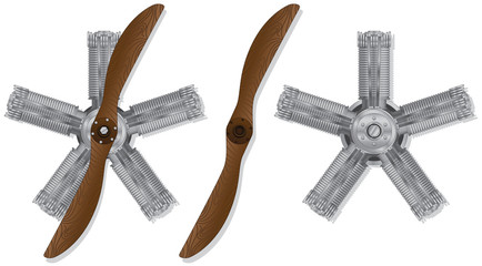 old propeller with engine © slayer2018