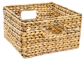 box wicker basket in the traditional Russian style