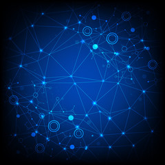 Abstract technological background with various elements