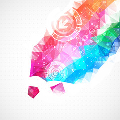 Abstract Technology Triangle  Background
