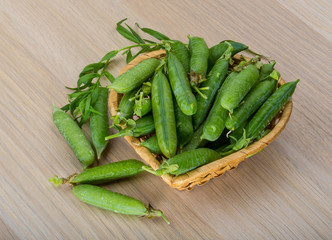 Green fresh peas