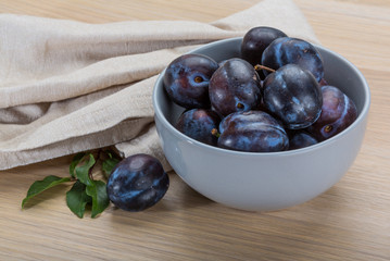 Ripe fresh plum