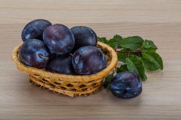 Fresh plums