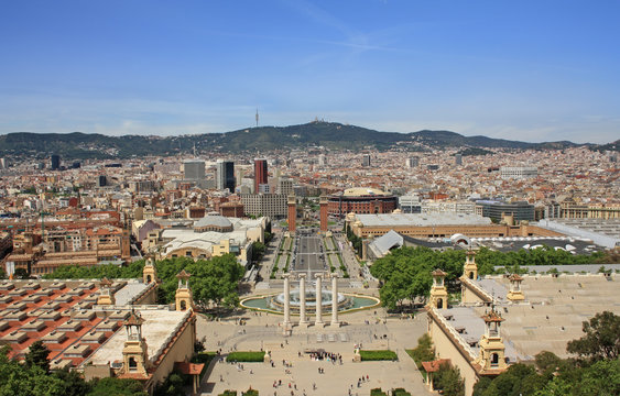 Barcelona view from Montjuic