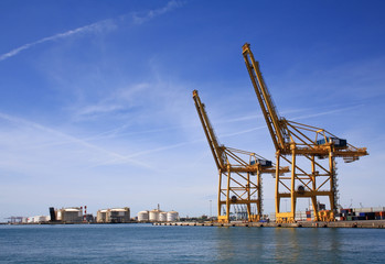 Barcelona cranes