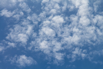 Clouds on the blue sky in cloudy days