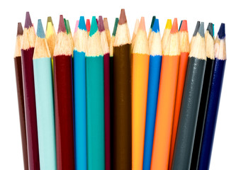 Fototapeta premium Colored Pencils on White
