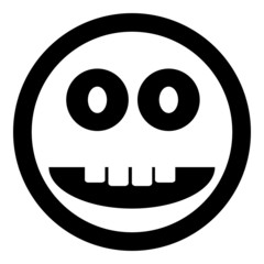 Fototapeta premium Smile face circle button