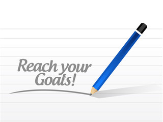 reach your goals message illustration design