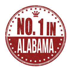 Number one in Alabama stamp